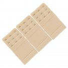 Elastic Bra Extender, 3-Hook, Beige (3-Pack) by More of Me to Love