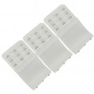 Elastic Bra Extender, 3-Hook, White (3-Pack) by More of Me to Love
