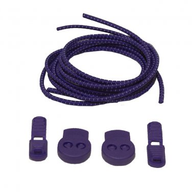 Stretch Elastic Shoelaces with Locking Clips, Purple, 100 cm by More of Me to Love