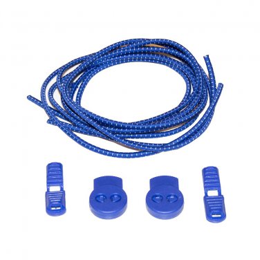 Stretch Elastic Shoelaces with Locking Clips, Blue, 100 cm by More of Me to Love