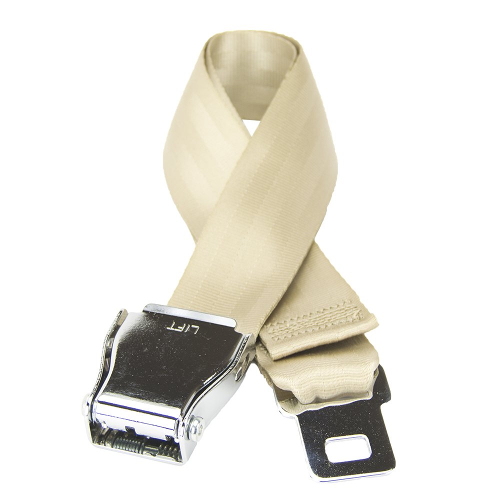 Sand Beige Airplane Seat Belt FlyBuckle Plus-Sized Fashion Belt L