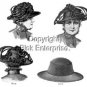 EDWARDIAN MOURNING HATS 1916 Millinery lesson Hat Making AI