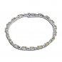 Silver Tennis Bracelet with Yellow Hyacinths