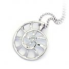 Sterling Silver Pendant "Seashell", Rhodium Plated (DZ-892)