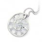 Sterling Silver Pendant "Seashell", Rhodium Plated (DZ-892)