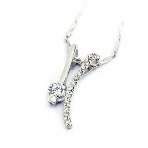 Sterling Silver Pendant "Twins", Rhodium Plated (DZ-884)