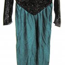 Child's Medium Unitard: Teal & Black Sparkle