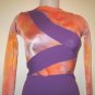 Orange & Purple Tie Dyed Unitard: Child Large