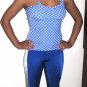 Blue Check Unitard: Adult Medium/Large