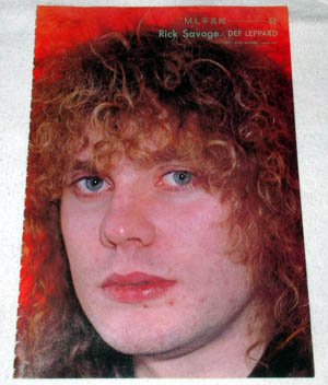 paper size 8 x 10 1984 SAVAGE  DEF  clipping RICK Japan [PM magazine LEPPARD