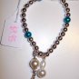 Kids Bracelet with Pendants & Electric Blue Beads!