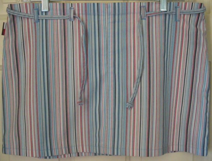 TOMMY HILFIGER JEANS Low Waist Mid-Thigh STRIPED STRETCH Skirt size 11
