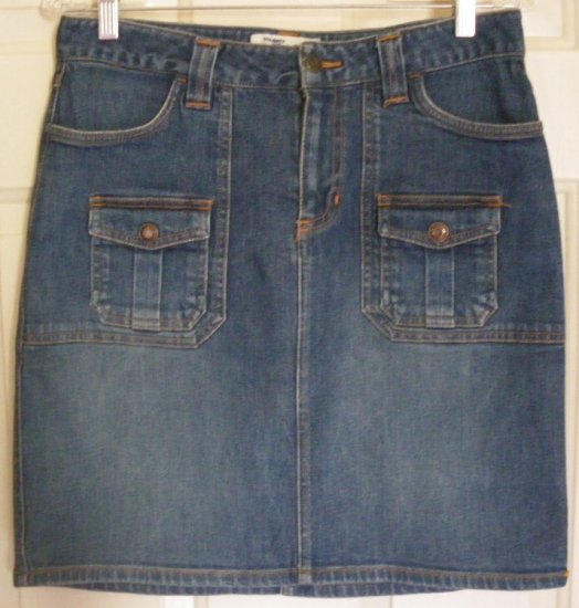 OLD NAVY Blue Above-Knee STRETCH DENIM Skirt size 6