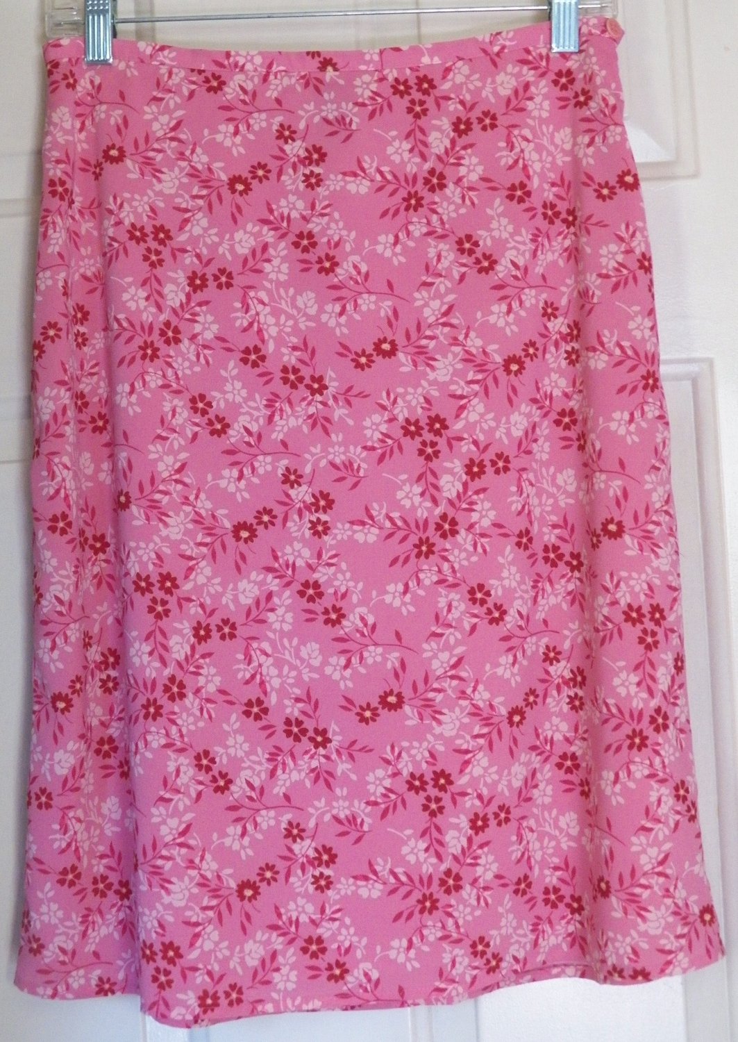 THE LIMITED Knee-Length Pink Red White STRETCH Floral Prints Skirt size 6