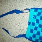Small Teal and Navy Woven Bag