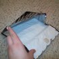 Silver and Black Diagonal Striped Clutch Bag