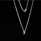 Dark Garnet Cubic Zirconia Sterling Silver Pendant