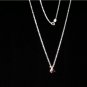 Dark Garnet Cubic Zirconia Sterling Silver Pendant