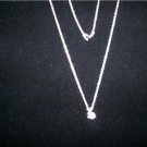 White Cubic Zirconia Sterling Silver Pendant