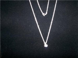 White Cubic Zirconia Sterling Silver Pendant