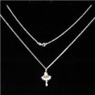 Sterling Silver Necklace With White cz Stones