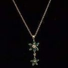 Silver Pendant with 12 pcs Blue topaz & White cz stone