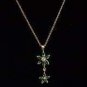 Silver Pendant with 12 pcs Blue topaz & White cz stone