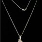 Sterling Silver necklace with Lavender & White cz