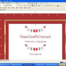 Gold Trim Holiday Template with Animated Snowflake background