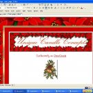 Poinsettia triple bordered Holiday Template