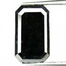2.05cts Jet black Emerald Cut Natural Loose Diamond!