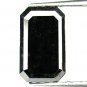 2.05cts Jet black Emerald Cut Natural Loose Diamond!