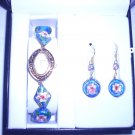 Women's Gruen wristwatch with blue cloisonne beads