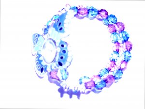 Women's Butterfly watch with stranded beads