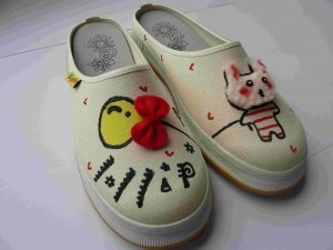 Hand Painted Shoes, 3D Bunny Balloon