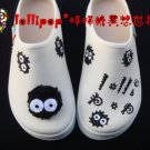 Hand Painted Shoes, 3D Black Furry