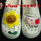 Hand Painted Shoes, 3D Elephant Flower