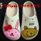 Hand Painted Shoes, 3D Teddy Bunny