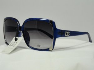 DG Eyewear Rare Blue w/Silver Trim SUNGLASSES  Free Bag