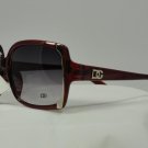 DG Eyewear Rare Red w/Silver Trim SUNGLASSES  Free Bag