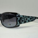 DG Eyewear Black w/Blue  SUNGLASSES w/Micro Fiber Bag