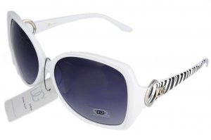 DG Eyewear White / Black Zebra Print  Retro SUNGLASSES