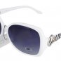 DG Eyewear White / Black Zebra Print  Retro SUNGLASSES