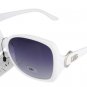 DG Eyewear White Retro SUNGLASSES w/Micro Fiber Bag