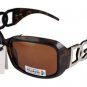 DG Eyewear Brown/Tort Polarized SUNGLASSES W/Fiber Bag