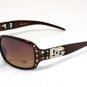 DG Eyewear Brown Rhinestone SUNGLASSES  20