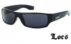 LOCS Hardcore Black SUNGLASSES w/Free Pouch
