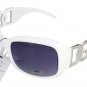 DG Eyewear White 163 SUNGLASSES w/Micro Fiber Bag