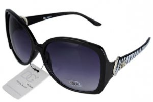 DG Eyewear Black w/ Grey Zebra Print Retro  SUNGLASSES