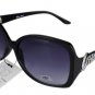 DG Eyewear Black w/ Grey Zebra Print Retro SUNGLASSES
